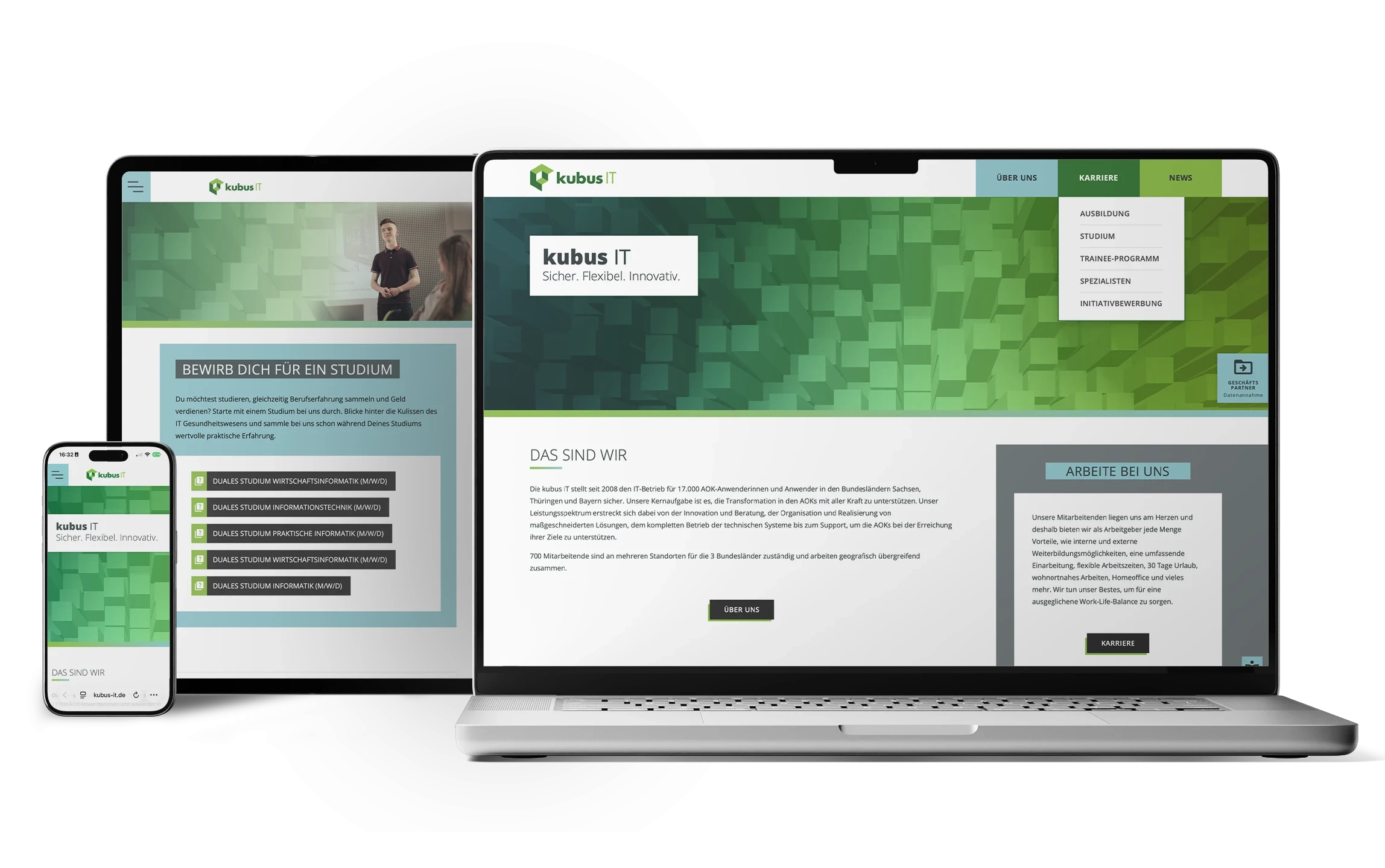 portrino referenz kubus IT barrierfreie website responsive