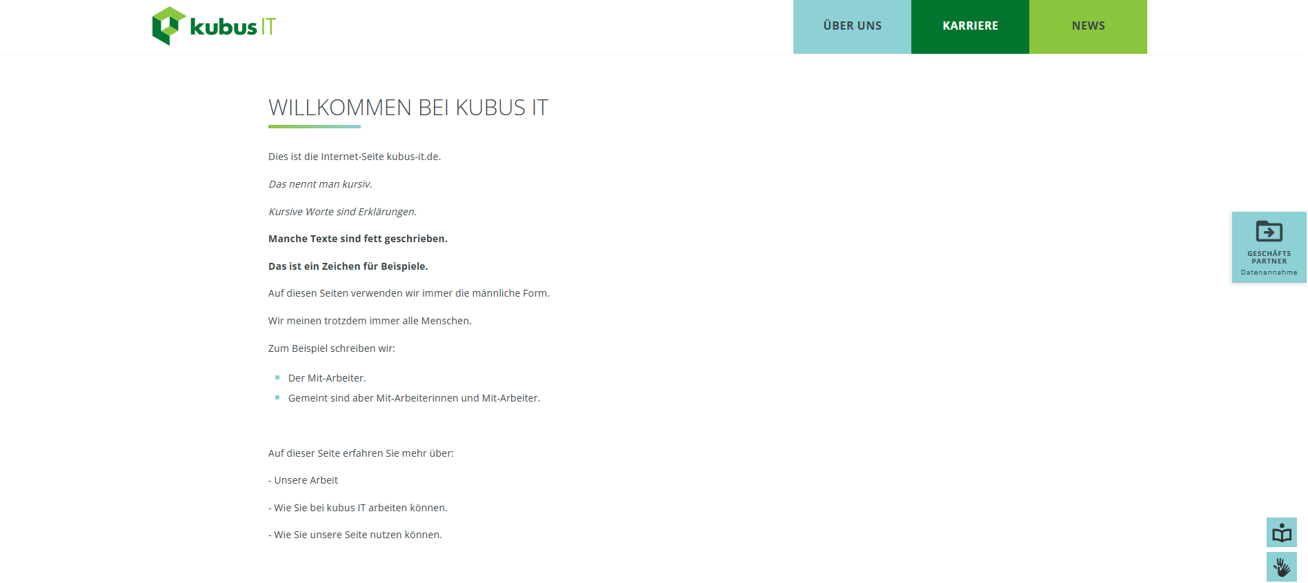 Unterseite Leichte Sprache