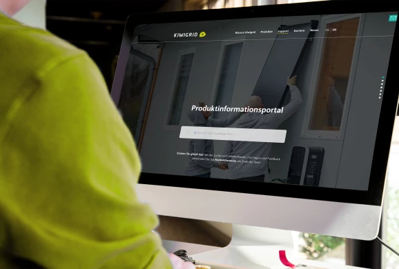 Wir unterstützten Kiwigrid bei der Integration einer intelligenten Support-Erweiterung auf der eigenen Website