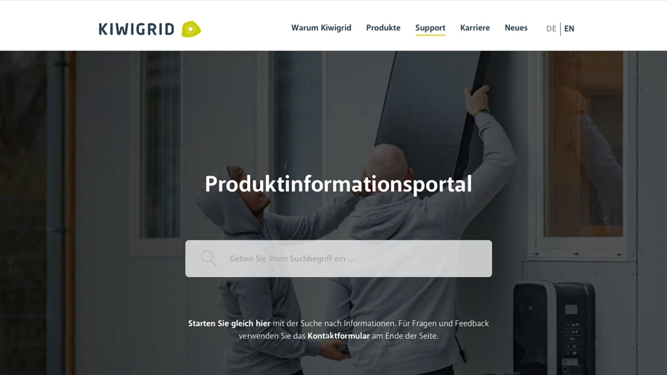 portrino-Referenz: kiwigrid support