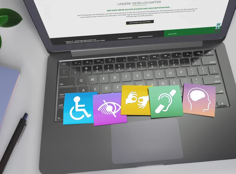 portrino Referenz KubusIT barrierefreie Website Symbolbild zur Barrierefreiheit