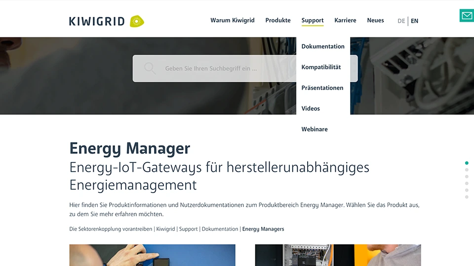 portrino-Referenz: kiwigrid support